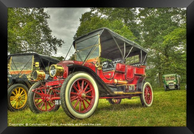 Stanley Steam Car Framed Print by Catchavista 
