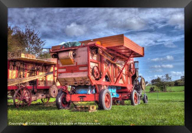 Threshing Machine Framed Print by Catchavista 