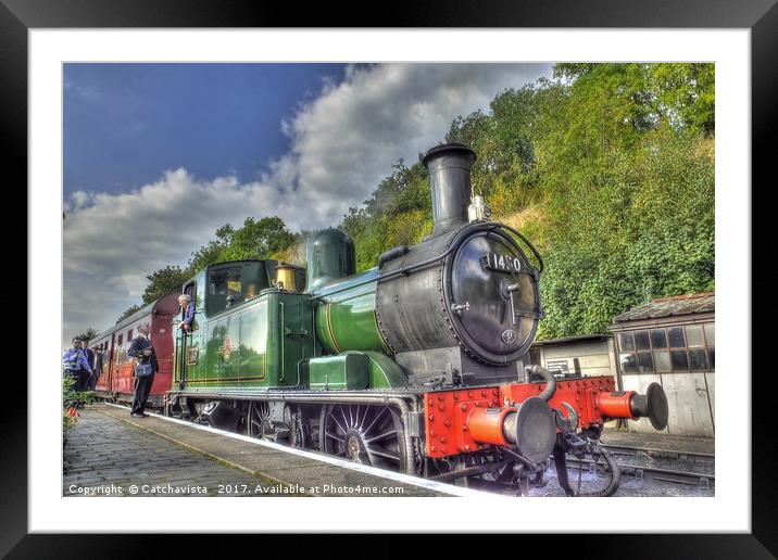 Steam Train 1450 - Bewdley Station Framed Mounted Print by Catchavista 