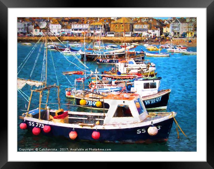 Enchanting Maritime Bucolic, St Ives Framed Mounted Print by Catchavista 