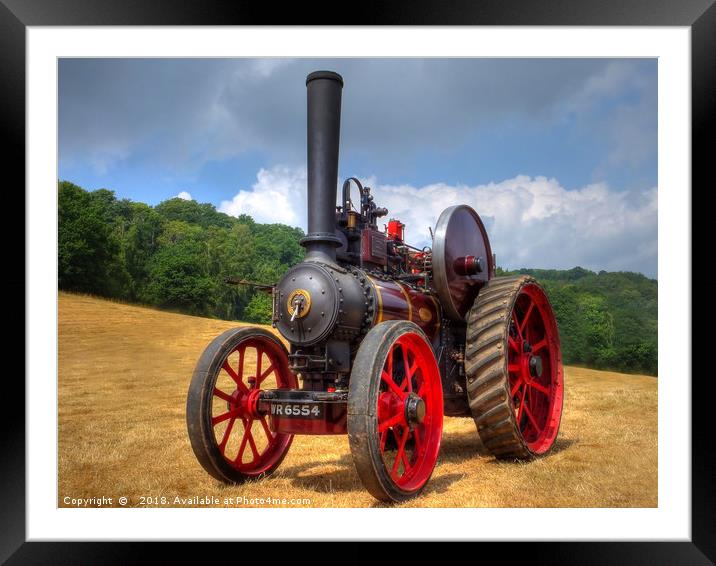 Fowler Traction Engine Framed Mounted Print by Catchavista 