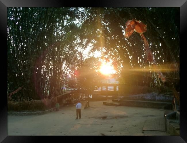  SUNSET BUDHASUBBA Framed Print by KRISHNA KC