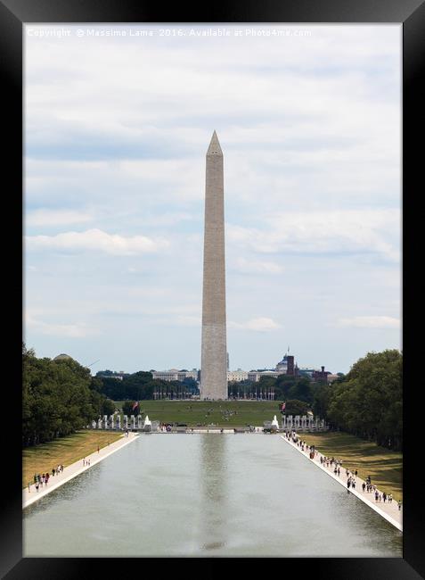 the Washington monument Framed Print by Massimo Lama