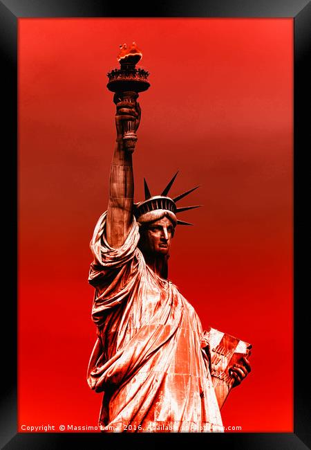Statue of liberty    Framed Print by Massimo Lama