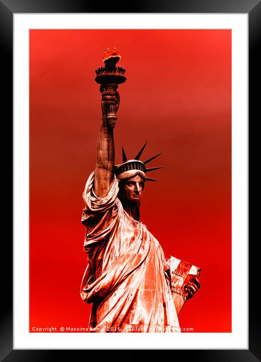 Statue of liberty    Framed Mounted Print by Massimo Lama
