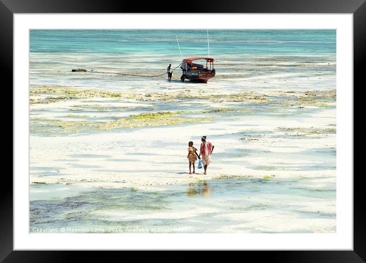 Seascape in Zanzibar Framed Mounted Print by Massimo Lama
