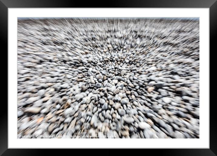Pebbles on the beach Framed Mounted Print by Massimo Lama