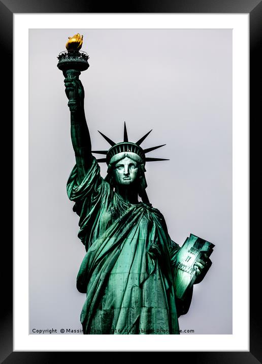 Statue of liberty Framed Mounted Print by Massimo Lama