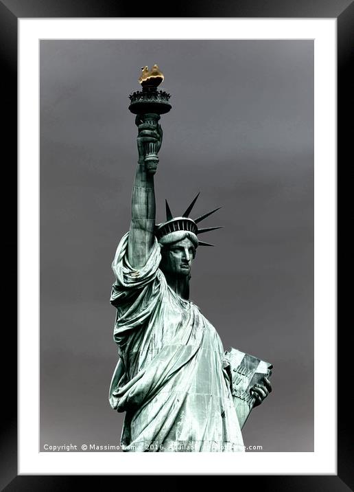 Statue of liberty Framed Mounted Print by Massimo Lama