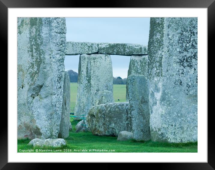 Stonhenge, site in England Framed Mounted Print by Massimo Lama