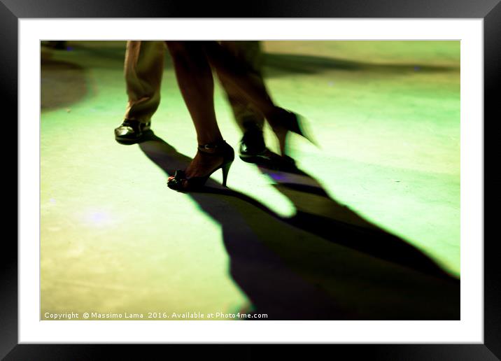 Tango dancer in milonga Framed Mounted Print by Massimo Lama