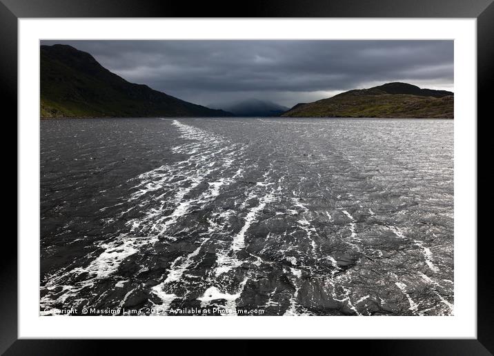 Marine landscape from  a boat Framed Mounted Print by Massimo Lama