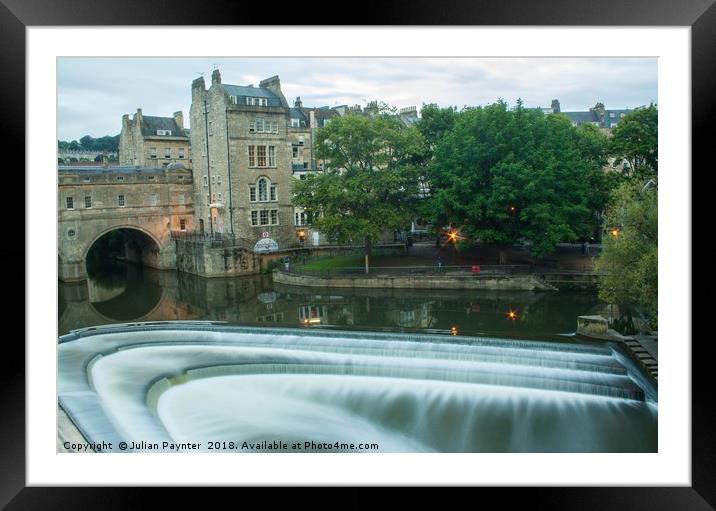 Pulteney Weir, Bath Framed Mounted Print by Julian Paynter