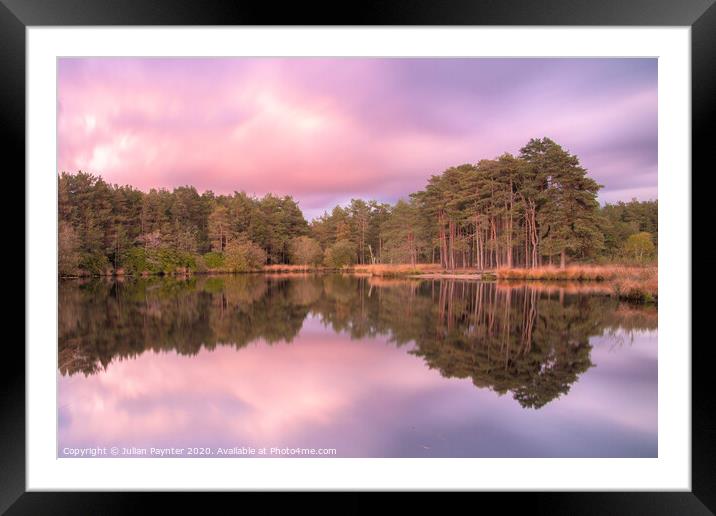 Axe Pond reflections Framed Mounted Print by Julian Paynter