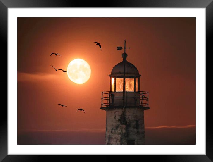 Strawberry moon Framed Mounted Print by Kevin Elias