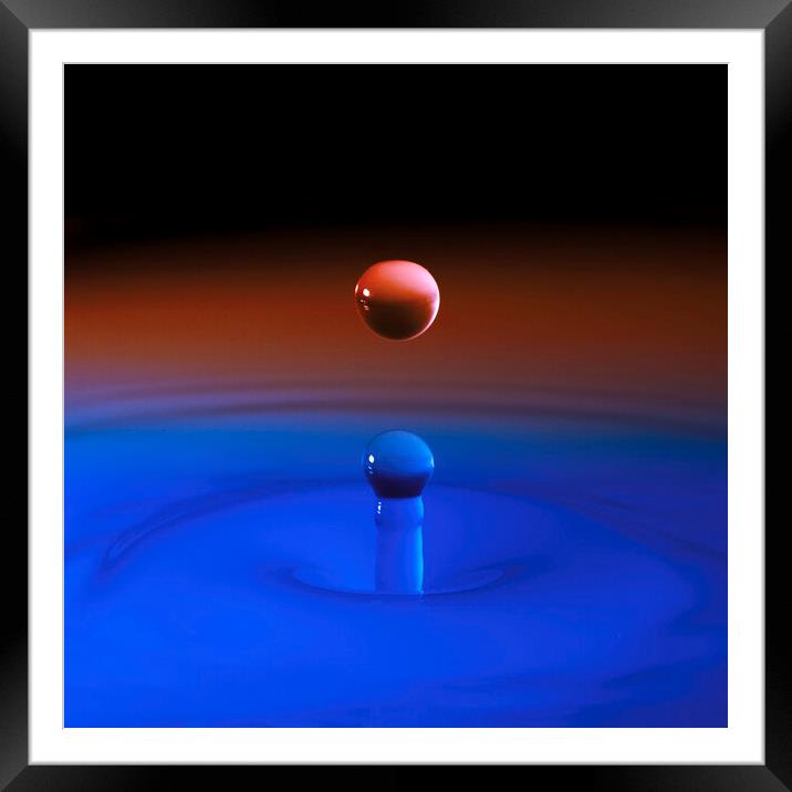 Water droplets Framed Mounted Print by Kevin Elias