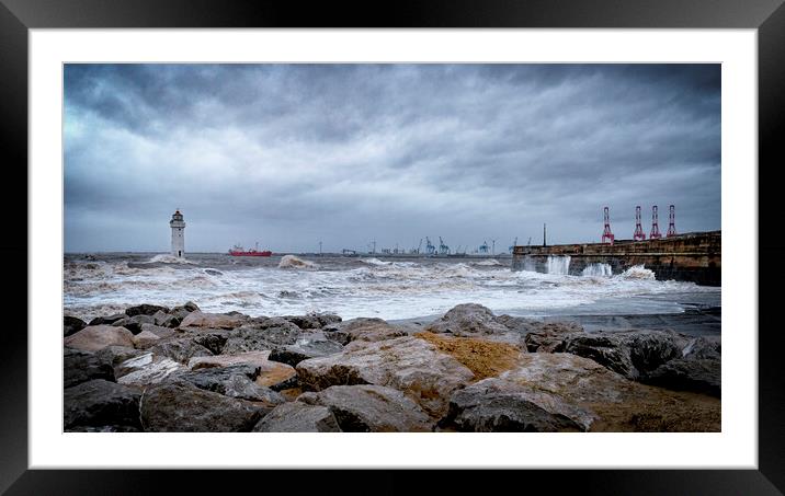New Brighton Panoramic Framed Mounted Print by Kevin Elias