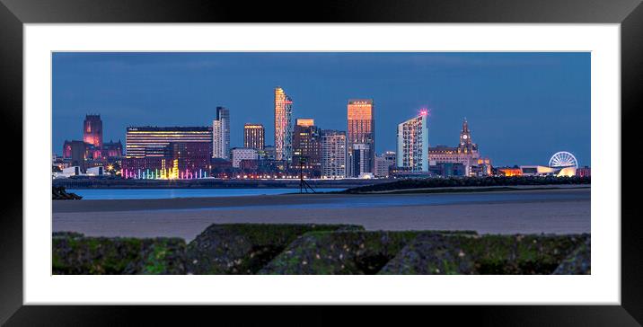Liverpool cityscape Framed Mounted Print by Kevin Elias