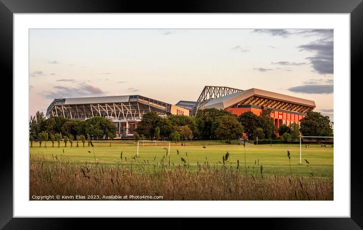The Glorious Anfield Under Evening Sun Framed Mounted Print by Kevin Elias