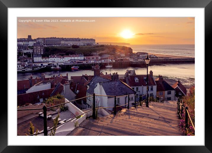 199 Whitby steps Framed Mounted Print by Kevin Elias