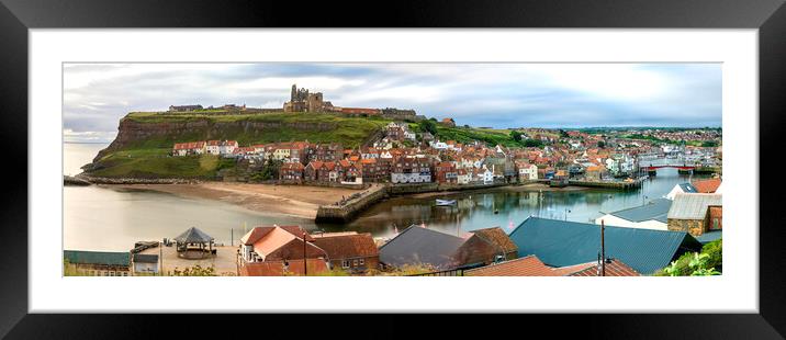 Whitby bay Framed Mounted Print by Kevin Elias