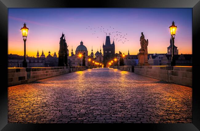 Dawn on the bridge Framed Print by Kevin Elias