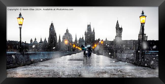 Winter in Prague Framed Print by Kevin Elias