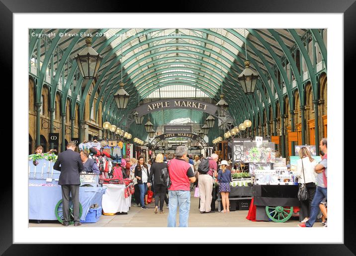 Apple market -London Framed Mounted Print by Kevin Elias