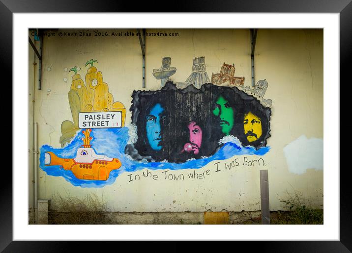 The Beatles street art Framed Mounted Print by Kevin Elias