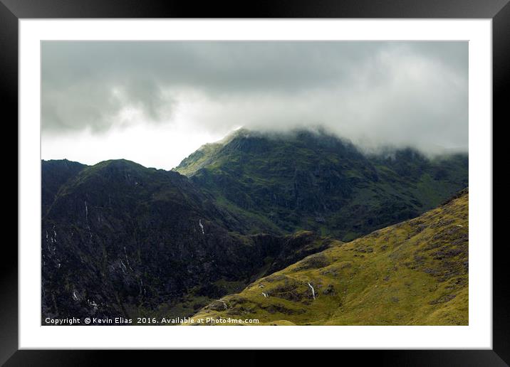 Snowdon mountain Framed Mounted Print by Kevin Elias