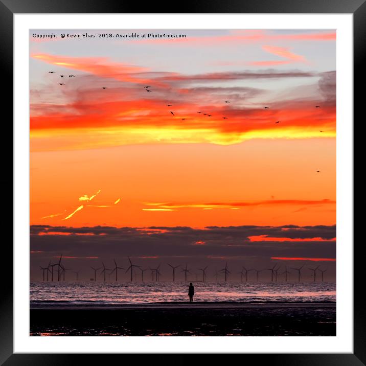 SUNSET BEACH Framed Mounted Print by Kevin Elias