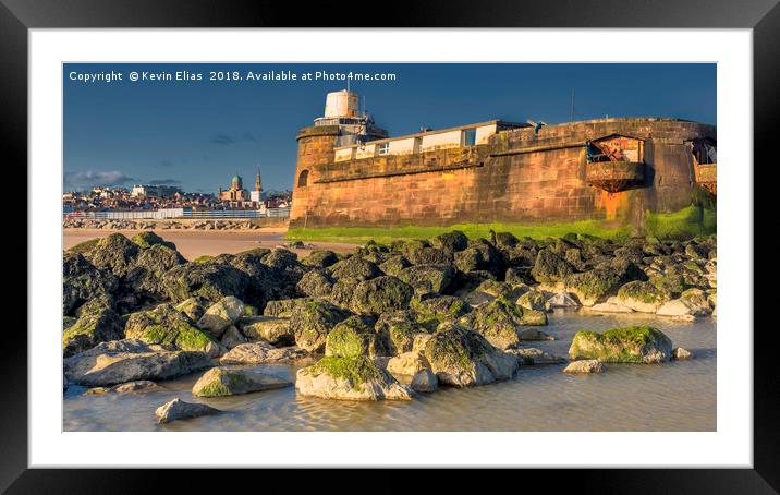 NEW BRIGHTON SEAFRONT Framed Mounted Print by Kevin Elias