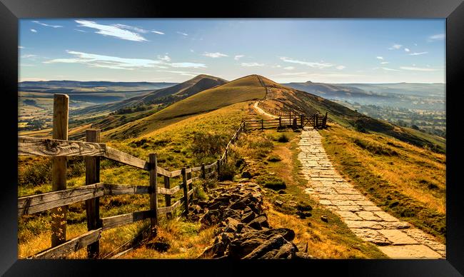  The Great Ridge in the Peak District Framed Print by Kevin Elias