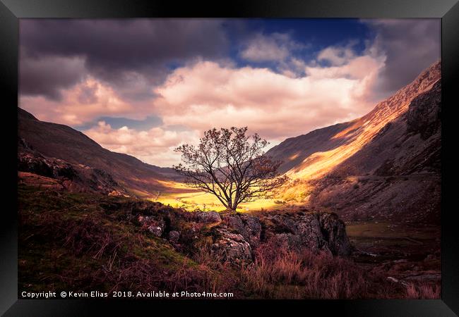 OGWEN VALLEY WALES Framed Print by Kevin Elias