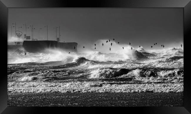 NEW BRIGHTON STORM  Framed Print by Kevin Elias