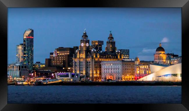 Liverpool's Evolving Waterfront at Dusk Framed Print by Kevin Elias