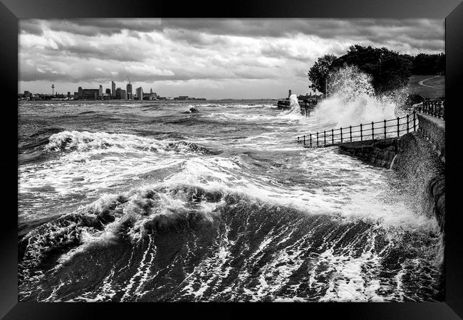Mersey storm Framed Print by Kevin Elias