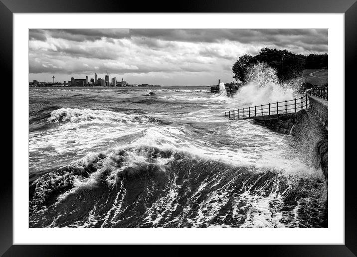 Mersey storm Framed Mounted Print by Kevin Elias