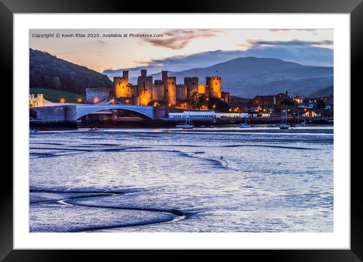 Conwy castle Framed Mounted Print by Kevin Elias