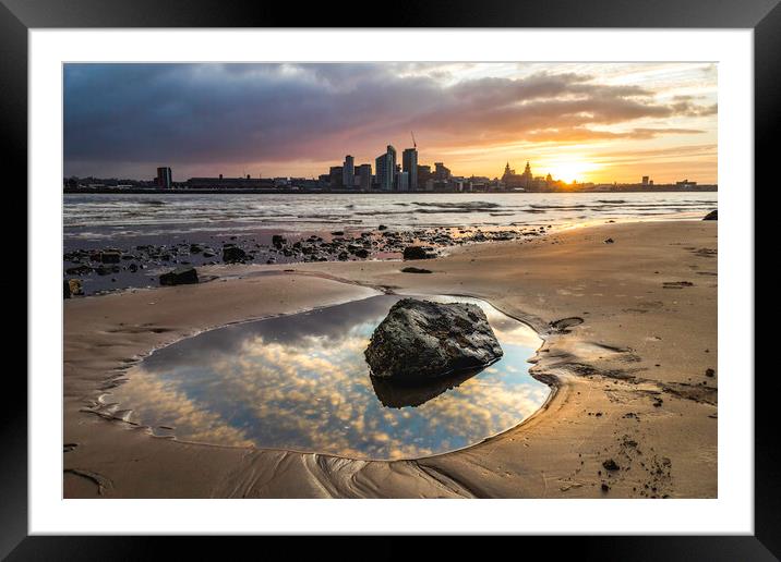 Liverpool sunrise Framed Mounted Print by Kevin Elias