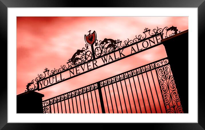 YNWA Framed Mounted Print by Kevin Elias