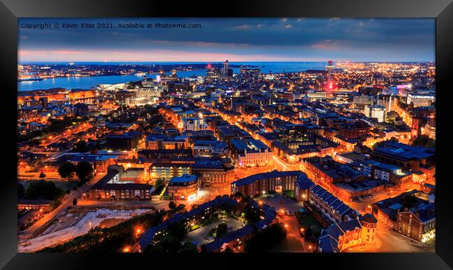 Liverpool lights Framed Print by Kevin Elias