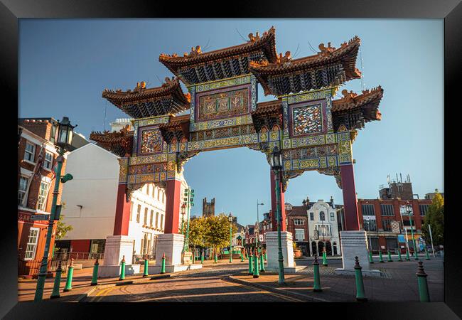 Liverpool Chinese arch Framed Print by Kevin Elias