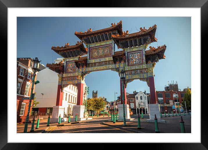 Liverpool Chinese arch Framed Mounted Print by Kevin Elias