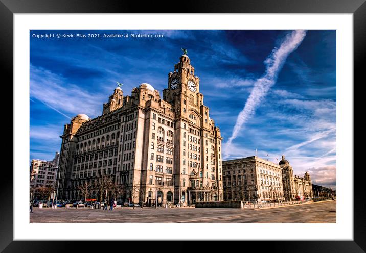 The Three Graces of Liverpool Framed Mounted Print by Kevin Elias