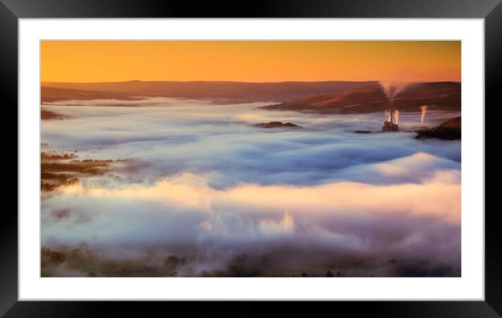 Dawn's Embrace over Derbyshire Framed Mounted Print by Kevin Elias