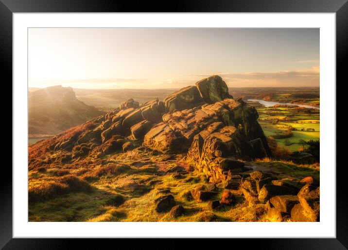 Striking Dawn over The Roaches Framed Mounted Print by Kevin Elias