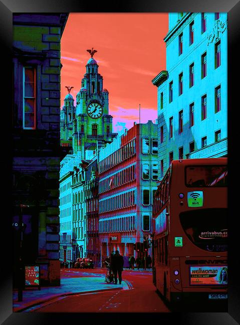 Liverpool pop art Framed Print by Kevin Elias