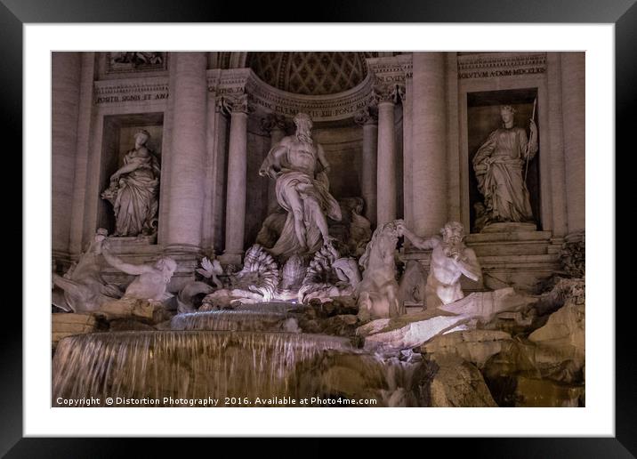 Trevi Fountain Framed Mounted Print by Distortion Photography