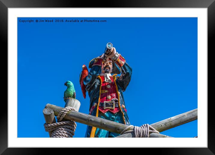 A pirate captain Framed Mounted Print by Jim Wood